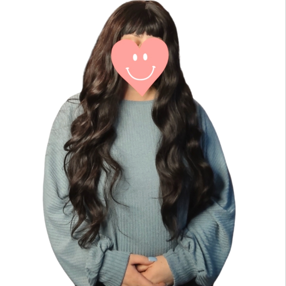 Wavy/Long Synthetic/Human Blend Wig New